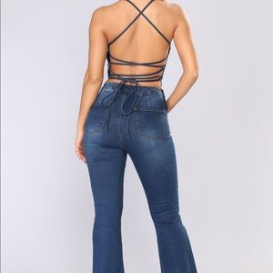 Denim jumpsuit size small